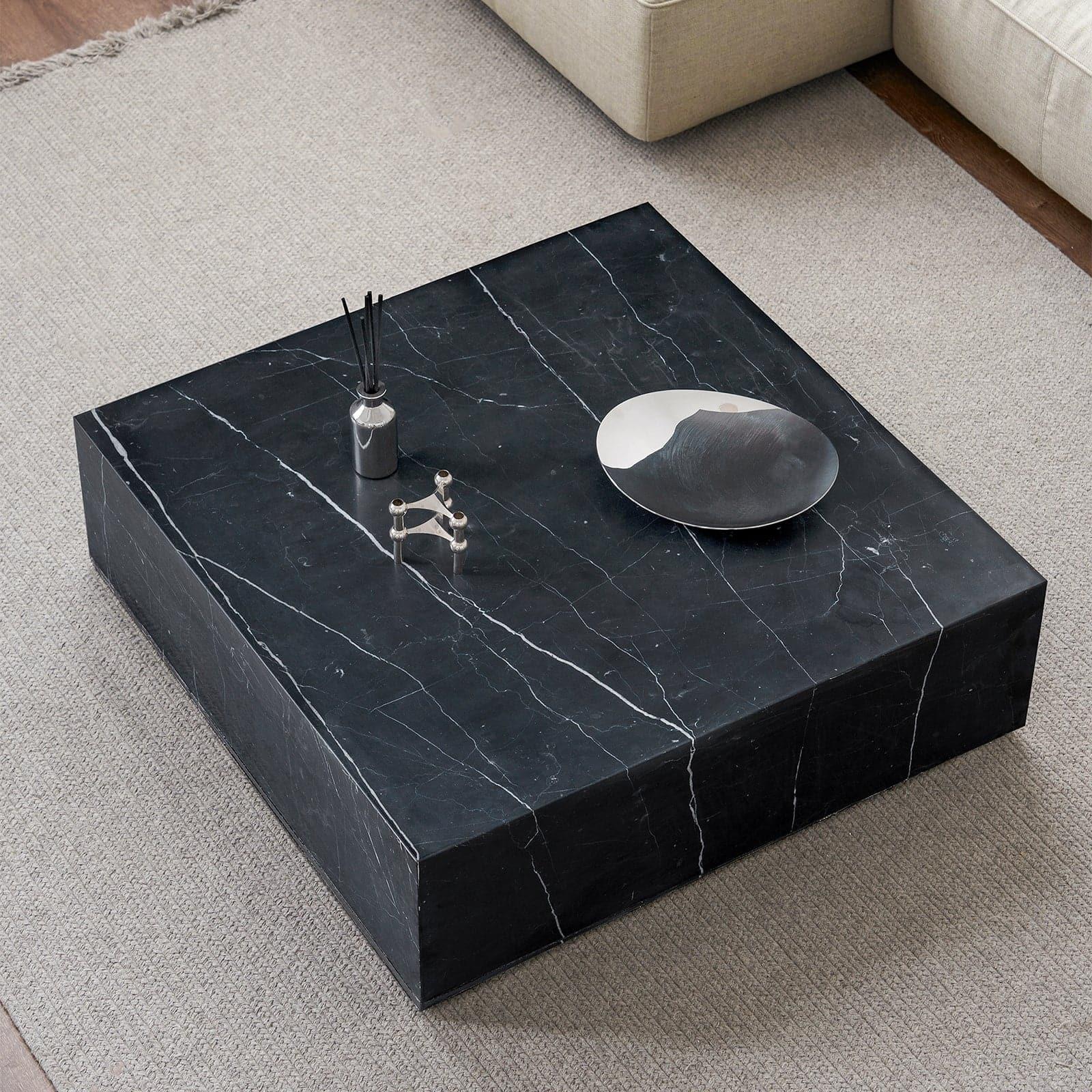 Sugar Cubes Coffee Table / Square - Black-And-White Marble - 900*900mm - grado