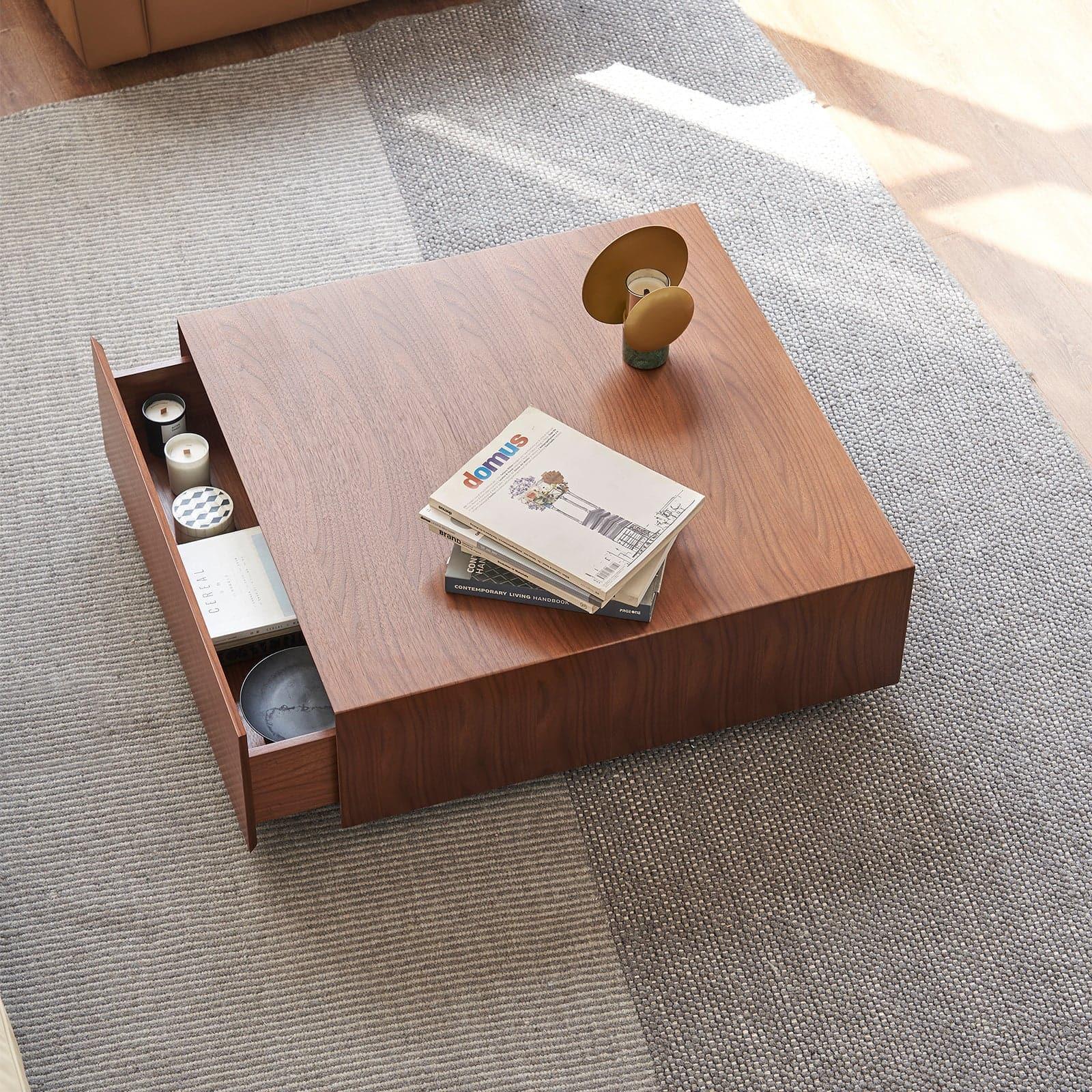 Sugar Cubes Coffee Table / Square - Walnut Veneer - 900*900mm - grado