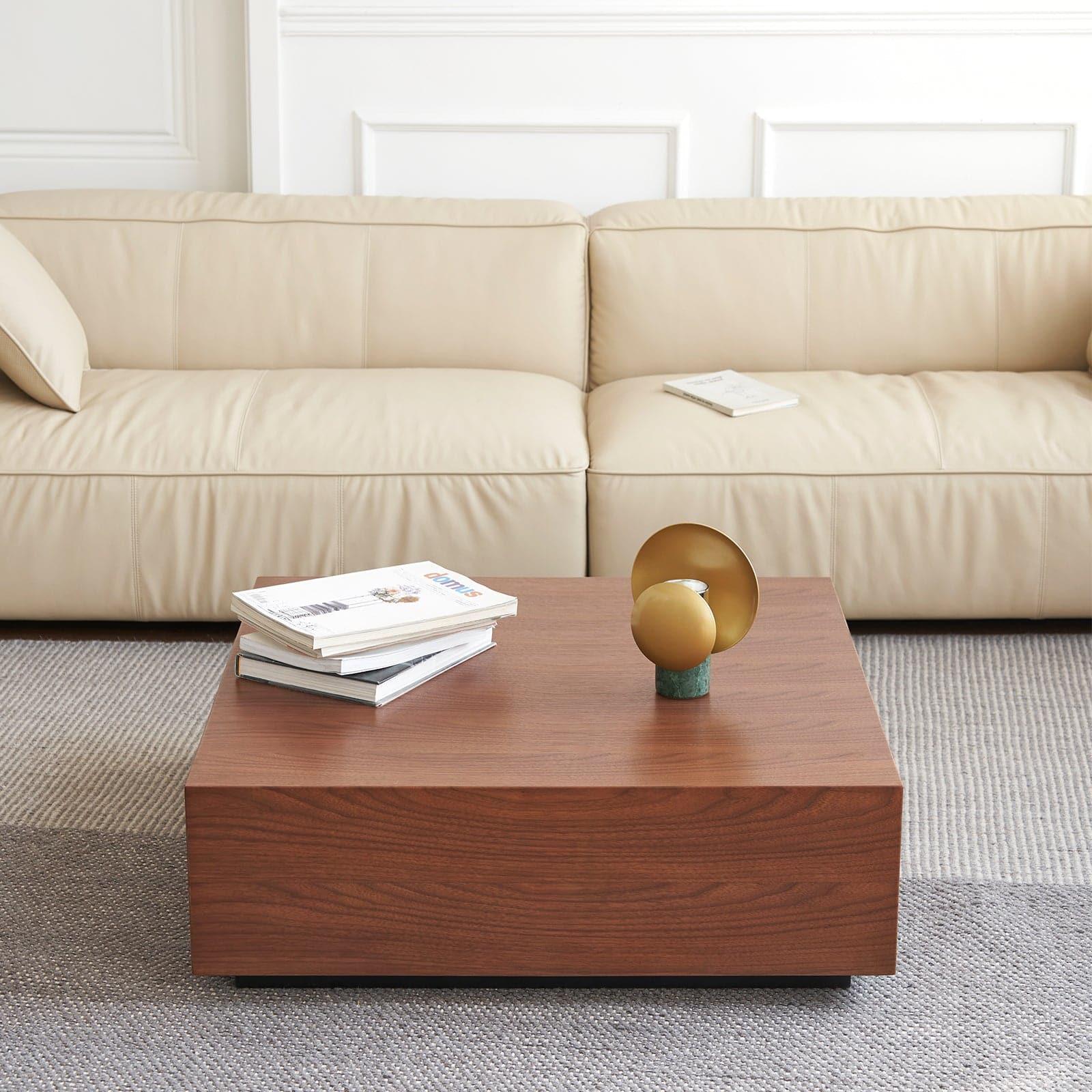Sugar Cubes Coffee Table / Square - Walnut Veneer - 900*900mm - grado