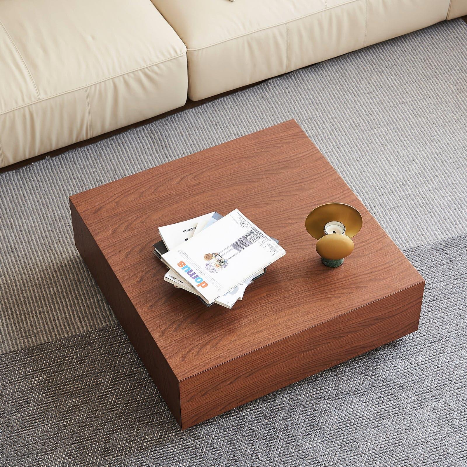 Sugar Cubes Coffee Table / Square - Walnut Veneer - 900*900mm - grado