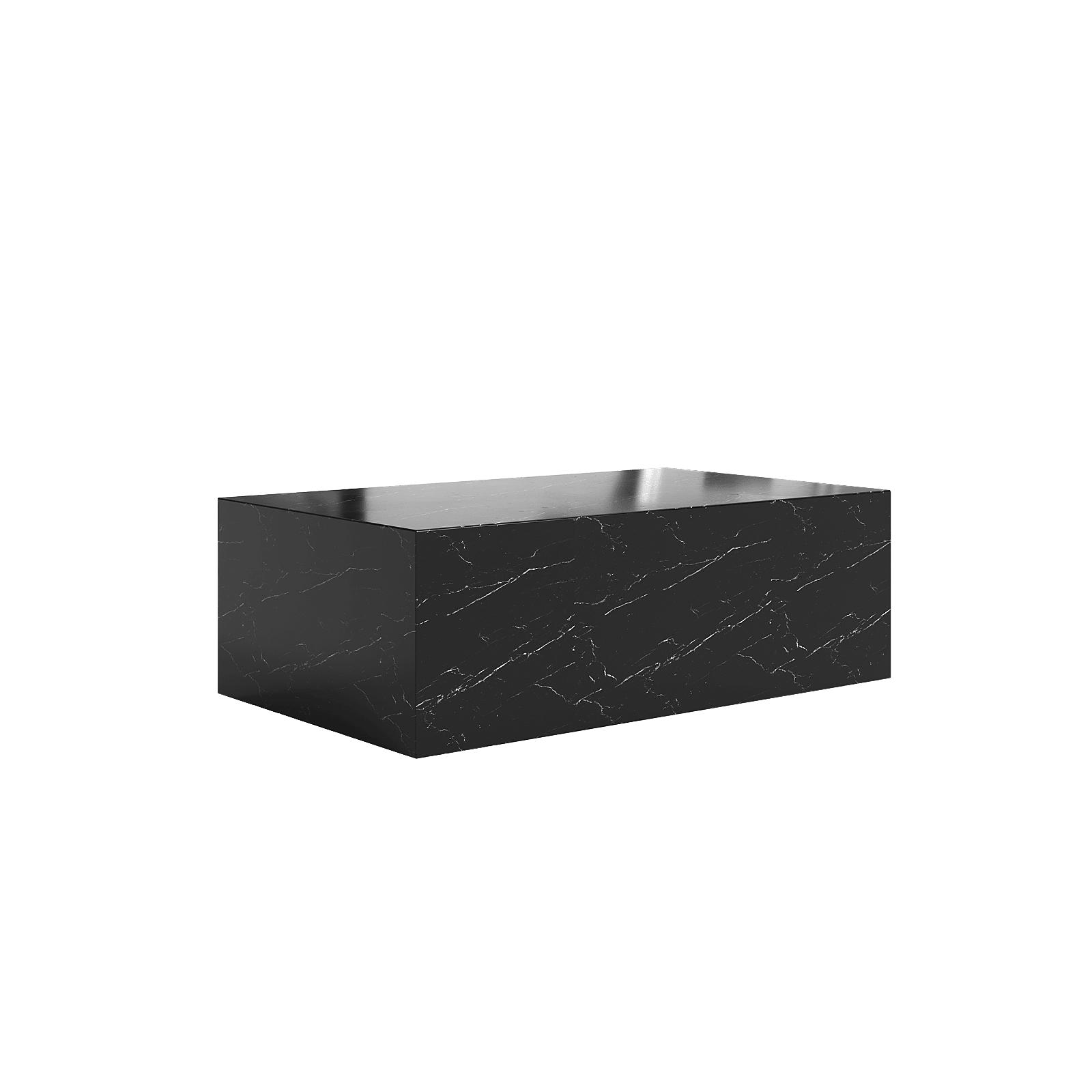 Sugar Cubes Coffee Table / Long - Black-And-White Marble - 1000*600mm - grado