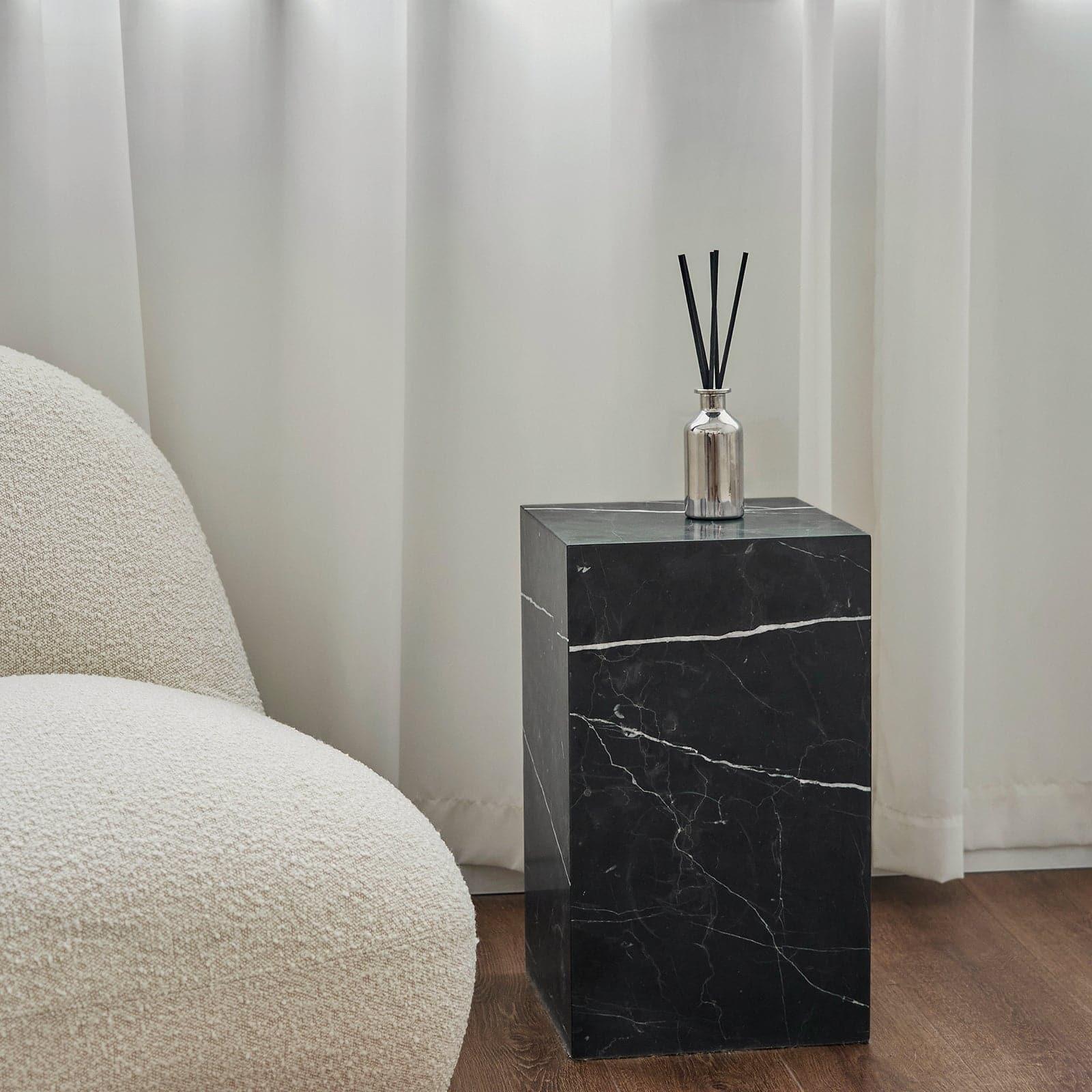 Sugar Cubes Coffee Table / Stand - Black-And-White Marble - 300*300mm - grado